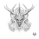 Satanic tattoo design idea