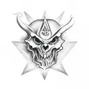 Satanic tattoo design idea