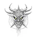 Satanic tattoo design idea