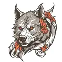 bear wolf head tattoo design idea