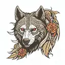 bear wolf head tattoo design idea