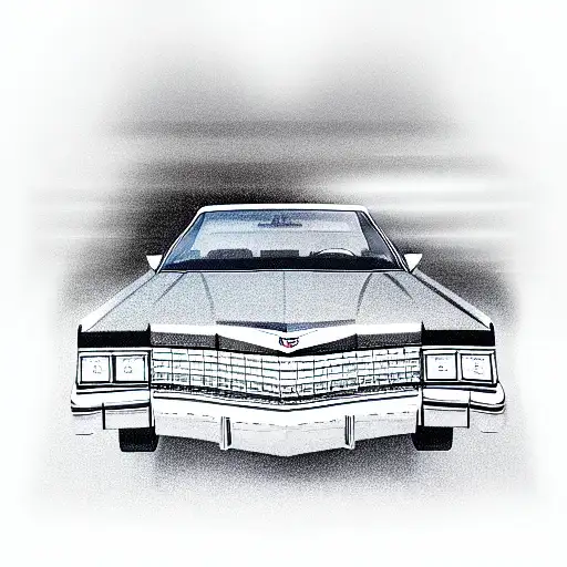 Cadillac car fletwood 1985 tattoo design idea