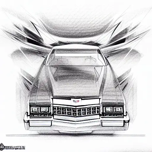 Cadillac car fletwood 1985 tattoo design idea