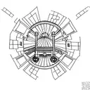 stairway to heaven with music notes and on too of the stairs a gypsy wagon home tattoo design idea