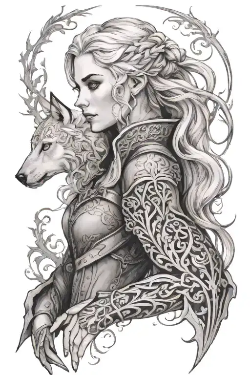Aelin Galathynius with Rowan Whitethorn tattoo design idea