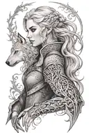Aelin Galathynius with Rowan Whitethorn tattoo design idea