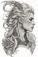 Aelin Galathynius with Rowan Whitethorn tattoo design idea