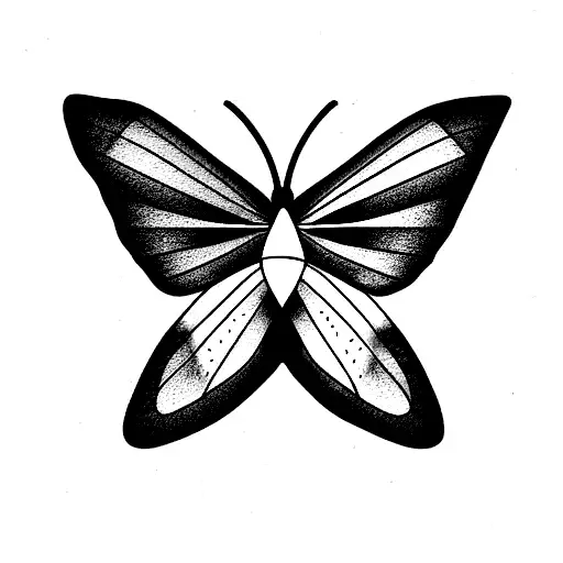 moth 333 tattoo design idea
