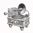 record player  tattoo design idea