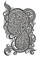 Arabic calligraphy tattoo design idea