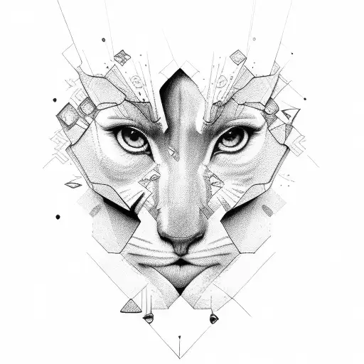 2 portrait facing each others tattoo design idea