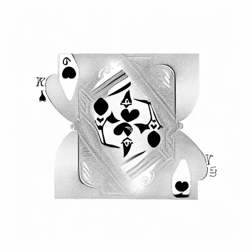ace of hearts card with crosshairs tattoo design idea