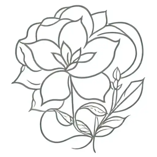 flower for secret love symbol tattoo design idea