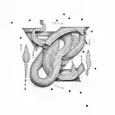 Letter joy tattoo design idea