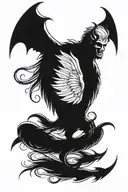 wings devil tattoo design idea