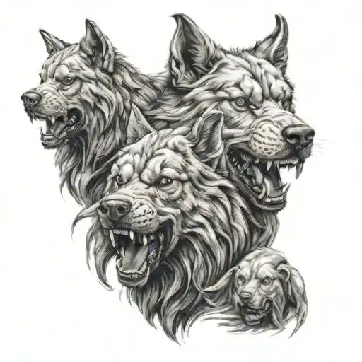 cerberus tattoo design idea