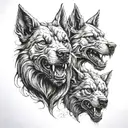 cerberus tattoo design idea