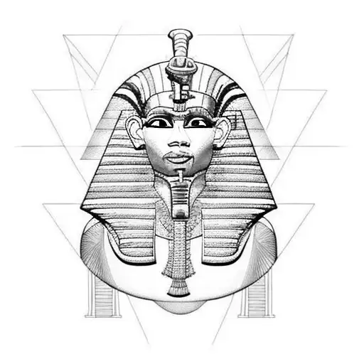 Tattoo Design Skull Pharaoh., Tattoo Design Concept Stock Vector -  Illustration of icon, ancient: 218942325