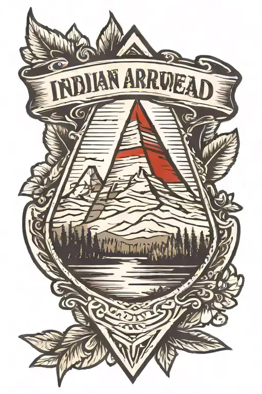 Indian arrowhead Tennessee  Mountains  River tattoo design idea