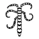 skeleton snake tattoo design idea