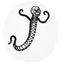 skeleton snake tattoo design idea
