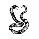 skeleton snake tattoo design idea