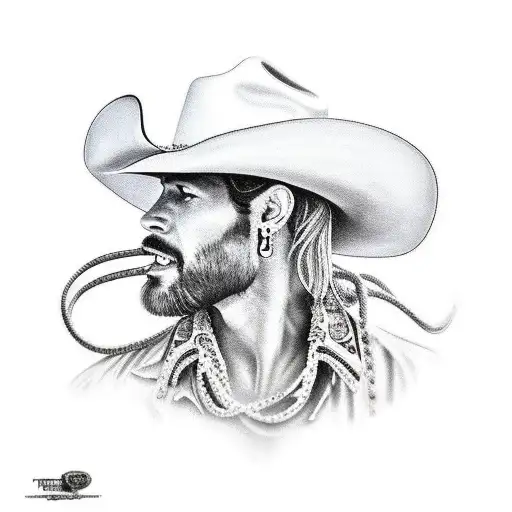 Cowboy with Spur tattoo design idea