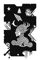 hero story overcome obstacles tattoo design idea