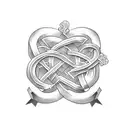 Isaac and Savannah's initials intertwined with a heart tattoo design idea