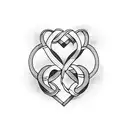 Isaac and Savannah's initials intertwined with a heart tattoo design idea