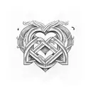 Isaac and Savannah's initials intertwined with a heart tattoo design idea