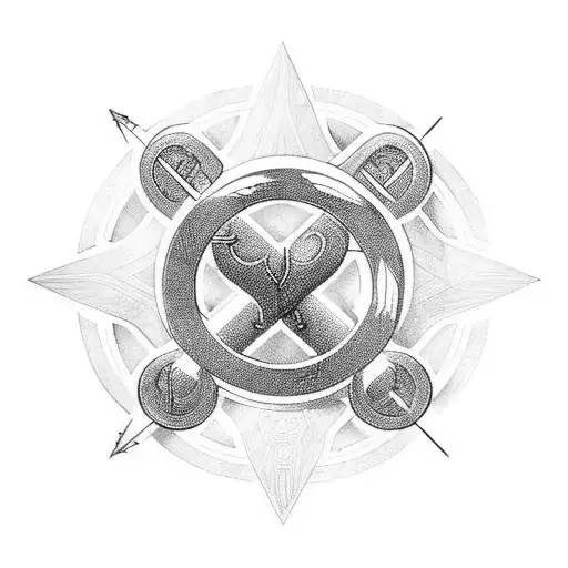 trident of Ukraine  tattoo design idea