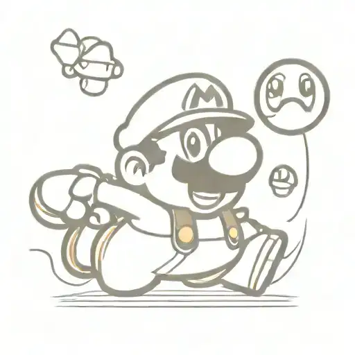 super mario tattoo design idea