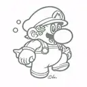 super mario tattoo design idea