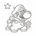 super mario tattoo design idea