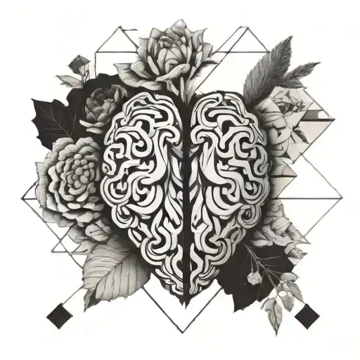 overthinking, animal, brain , heart, life ,worth, fuck tattoo design idea