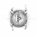 Letter Y, Letter C, Beach, Poker, Borussia Dortmund tattoo design idea