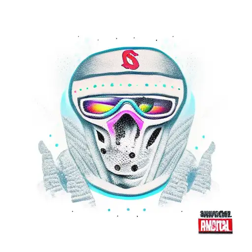 ski mask tattoo design idea