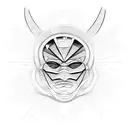 ski mask tattoo design idea