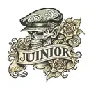 the word "junior"  tattoo design idea