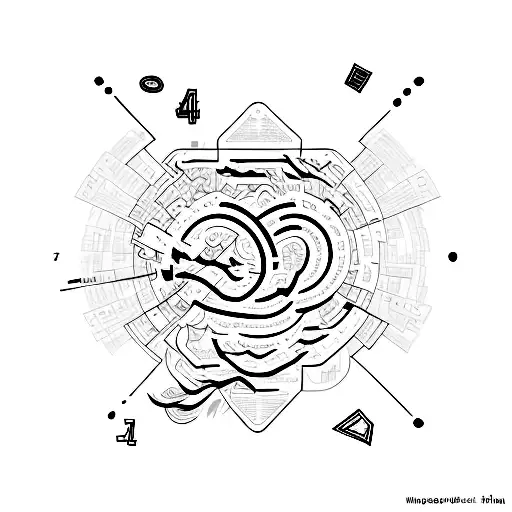 Reapeating numbers 4 8 15 16 23 42  tattoo design idea