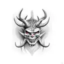 devil cocain tattoo design idea