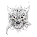 devil cocain tattoo design idea