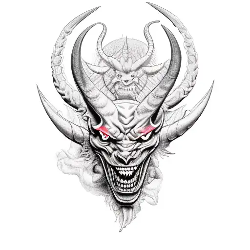 Devil, Glass, sidecut tattoo design idea