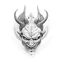 Devil, Glass, sidecut tattoo design idea