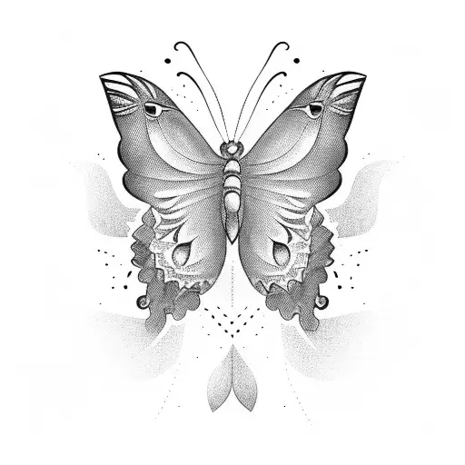 butterfly leaving a trail for a tattoo on the collarbone tattoo design idea