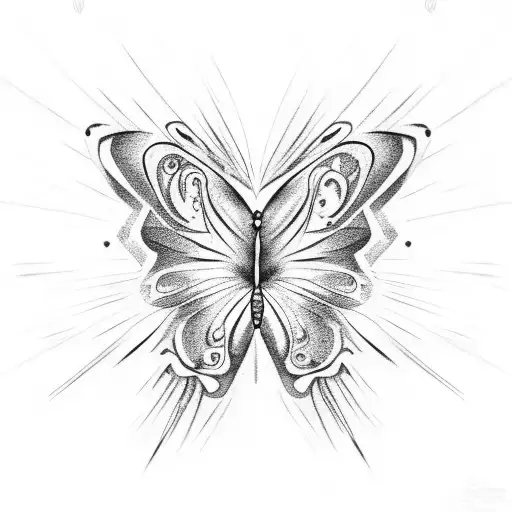 butterfly leaving a trail for a tattoo on the collarbone tattoo design idea