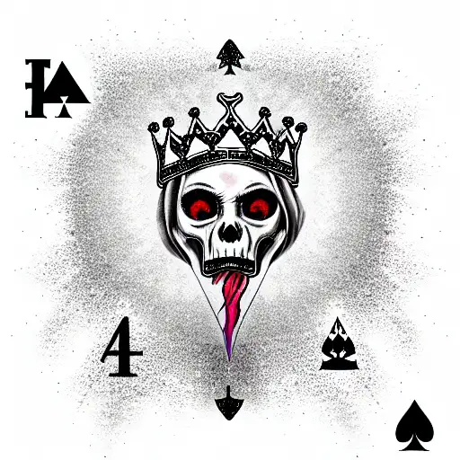 Sacred Heart, 8 ball, kings crown, ace of spades, skulls  tattoo design idea