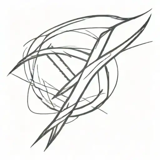 An X symbol made by Wolverine claws tattoo design idea