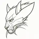 An X made by Wolverine claws. Profile side view tattoo design idea